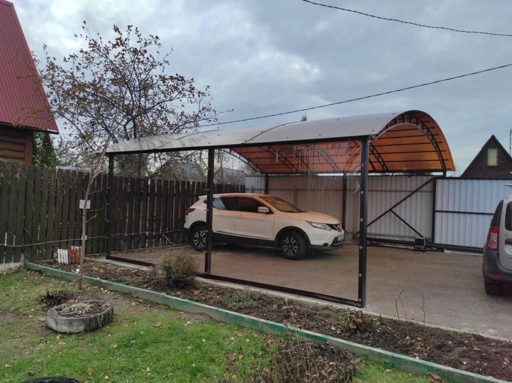 Прозрачные шторы ПВХ для навеса под автомобиль в посёлке Дрожжино